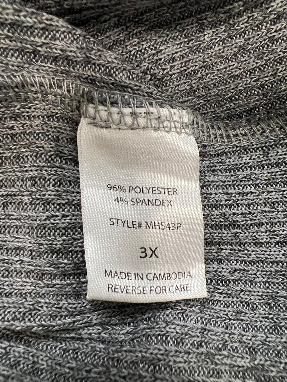 Relaxed Ribbed Long-Sleeve Crewneck Shirt - Gray - Picture 7 of 7